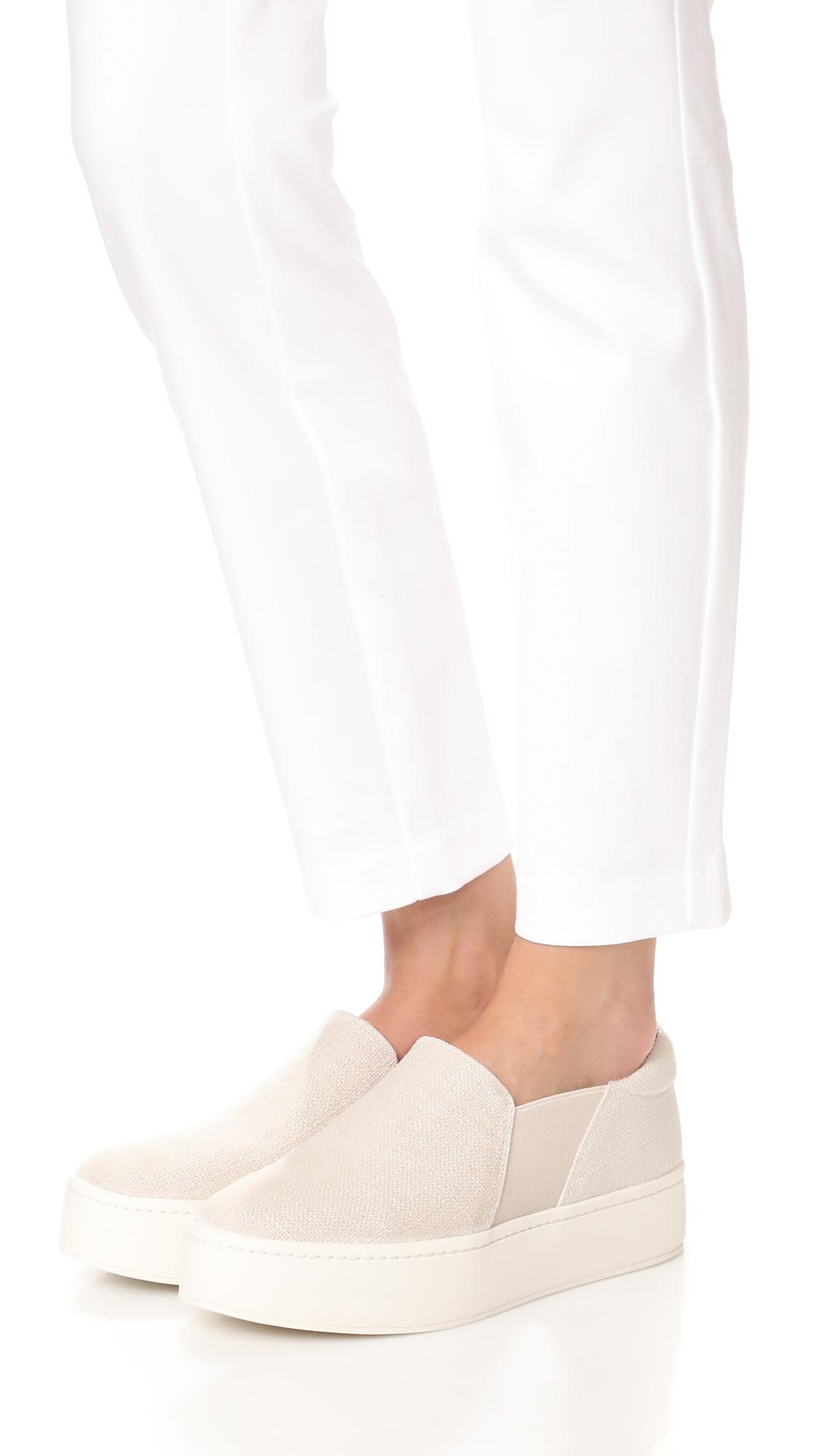 Vince white platform sneakers sale